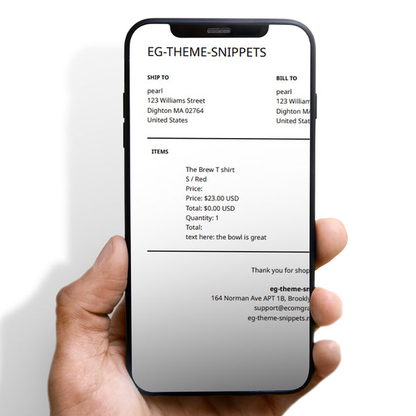 custom  line item properties on packaging slip