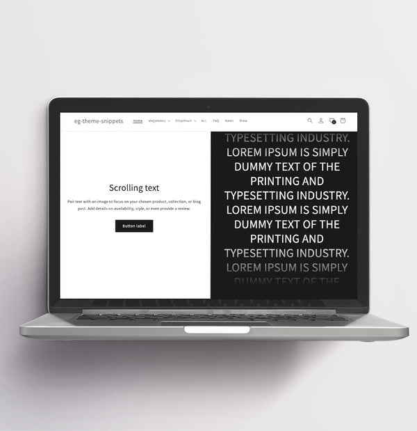Scrolling Text Feature