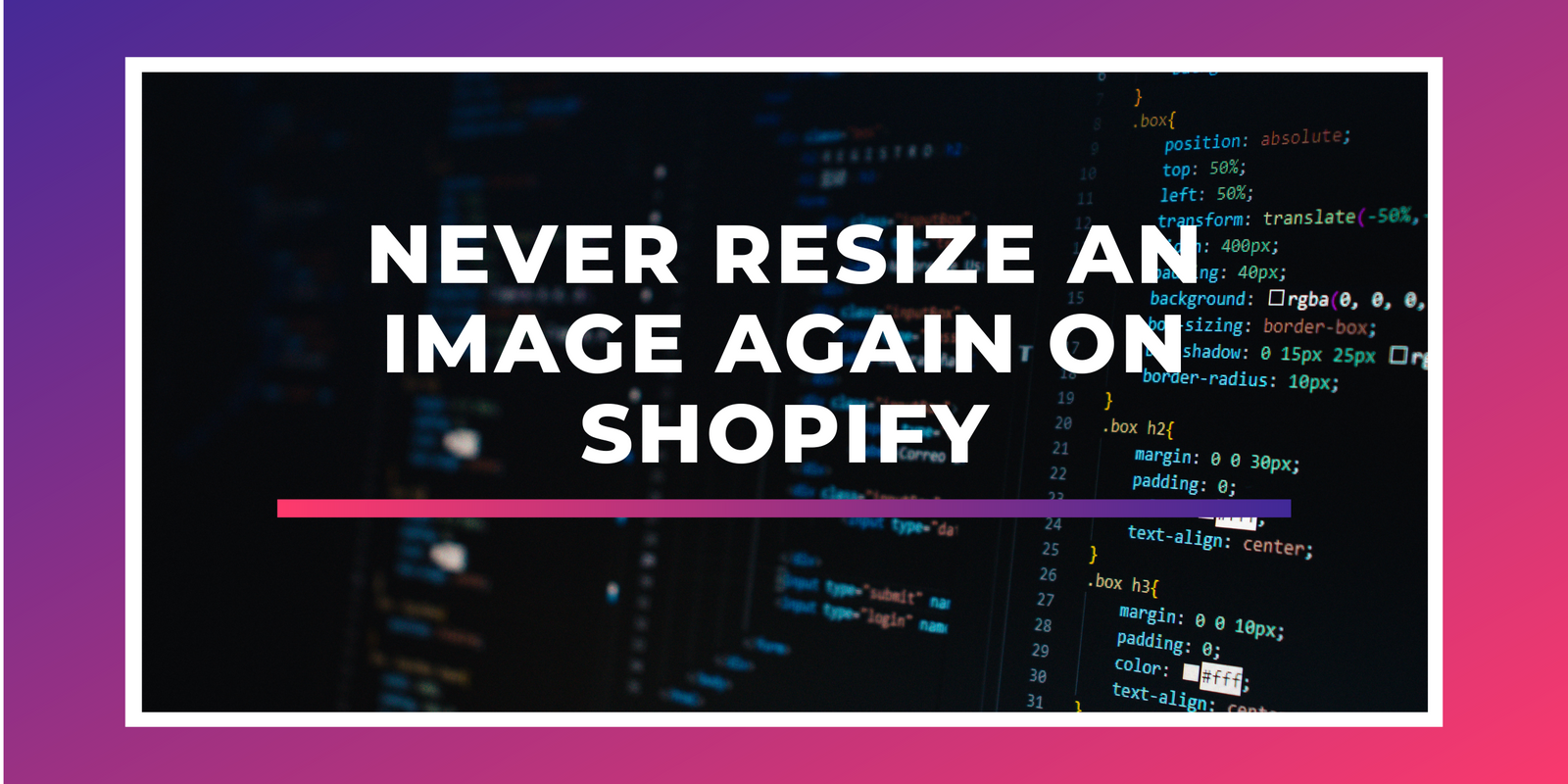 Never Resize An Image Again
