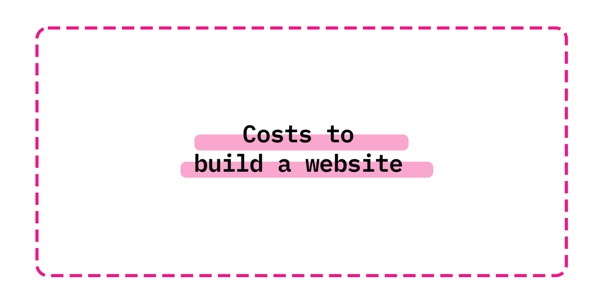 Costs to build a website