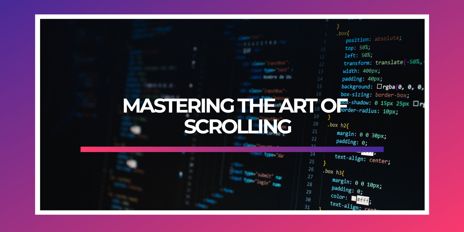 Mastering the Art of Scrolling