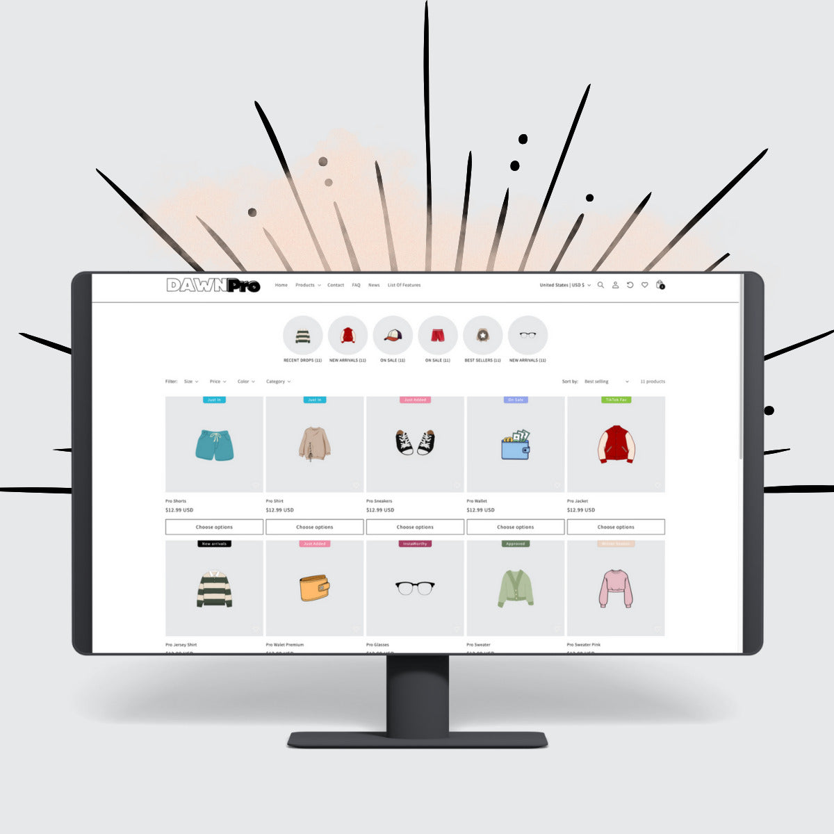 Dawn Pro is the ultimate Shopify theme for business owners who want the simplicity of Dawn with the power of premium features.
Built 100 % on Shopify’s official Dawn framework, Dawn Pro keeps your store fast, secure, and compatible with every Shopify app on the marketplace &nbsp; &amp;&nbsp;while adding 40 + built-in upgrades that save you time and money.