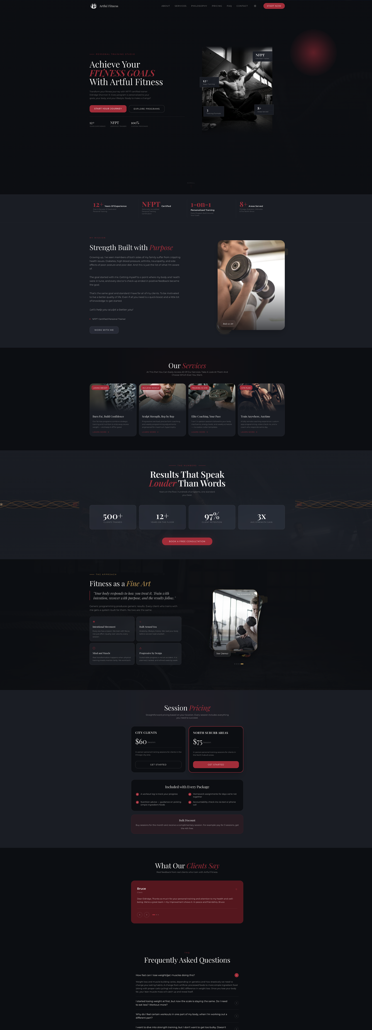 this is a demo of artful fitness portfolio