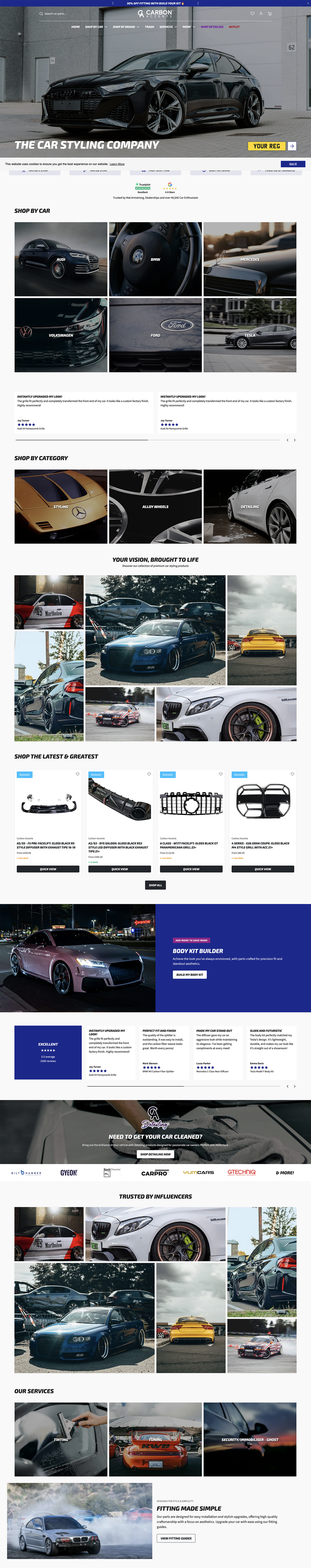 carbon accents  homepage