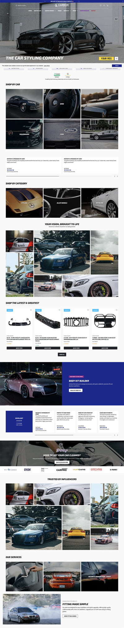 Showcase of website Storefront