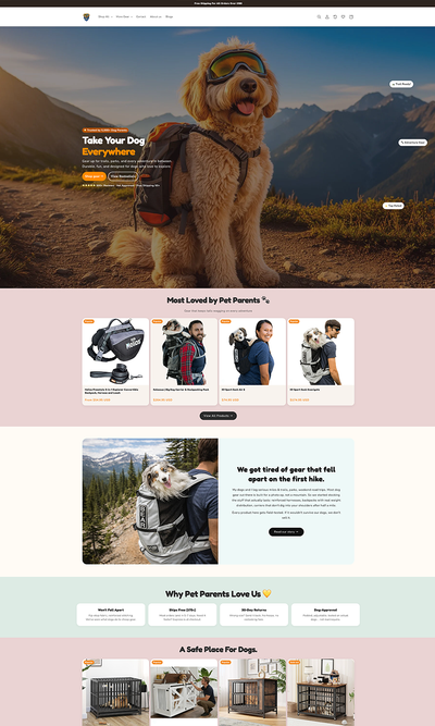 Showcase of website Storefront
