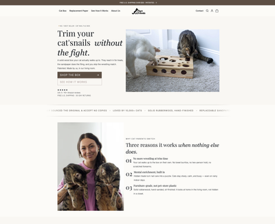 Showcase of website Storefront