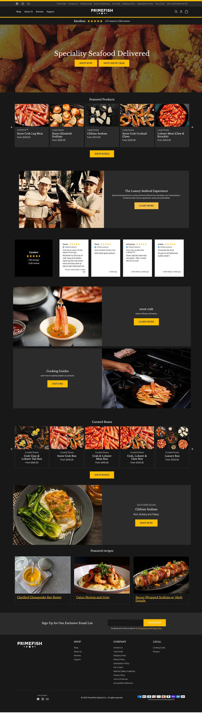 Showcase of website Storefront