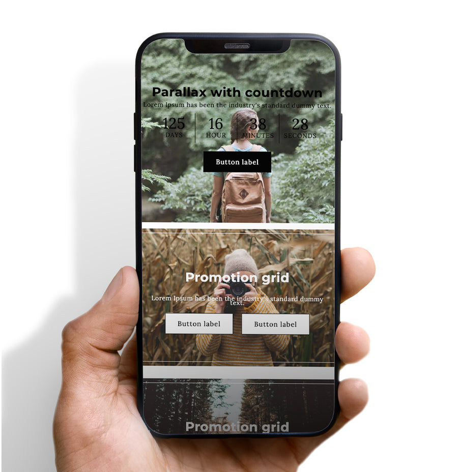 Parallax Media Section with Countdown – Dawn Theme