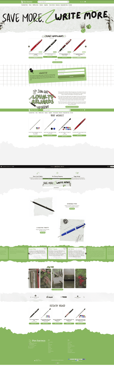 Showcase of website Storefront