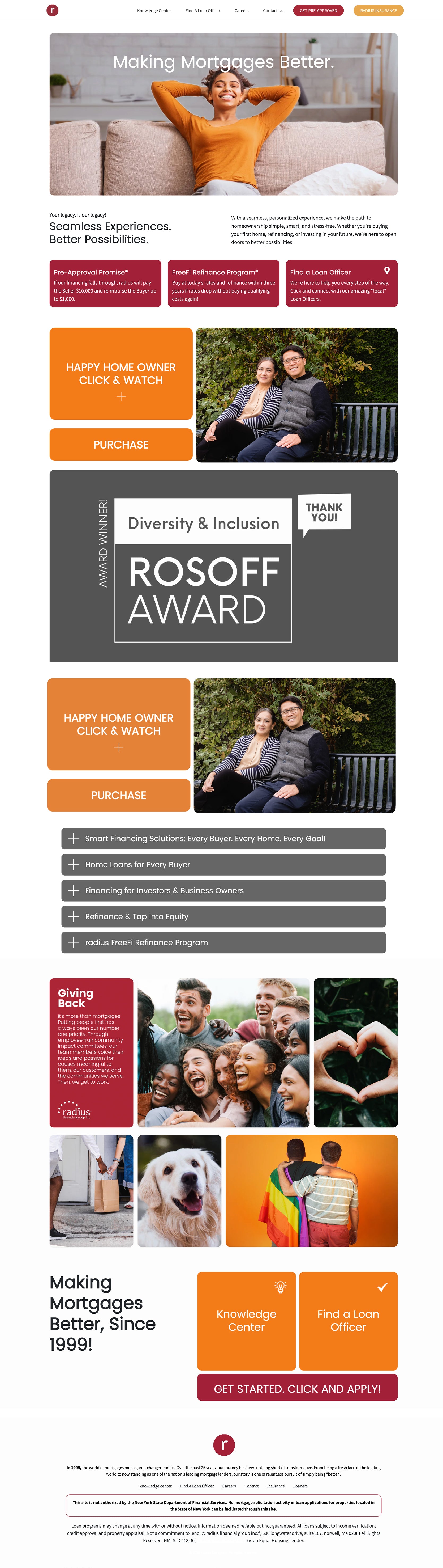 radius fancial homepage