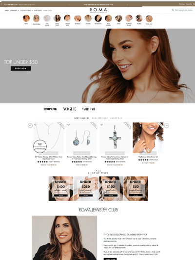 Showcase of website Storefront