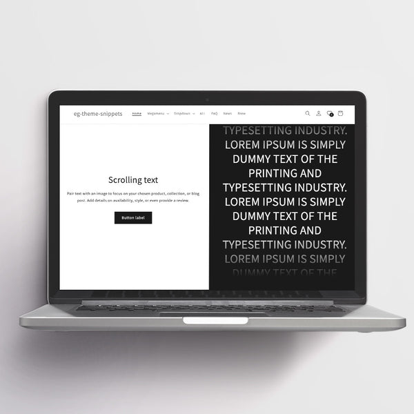 Scrolling Text Feature