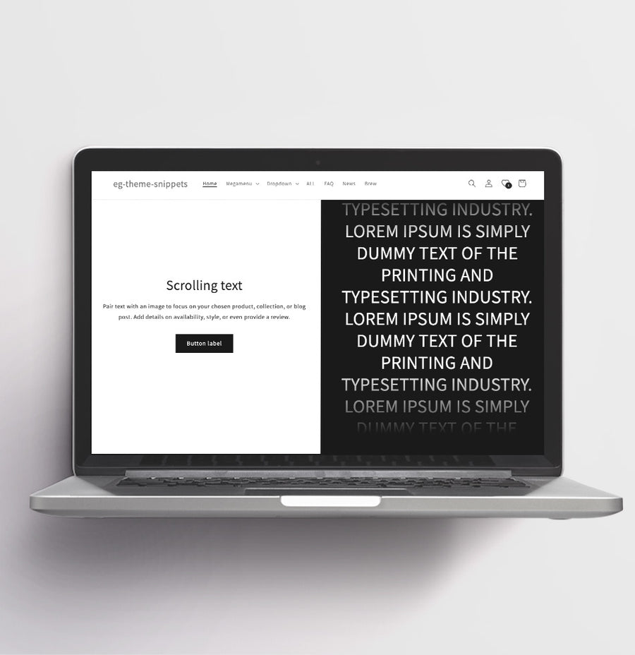 Scrolling Text Feature