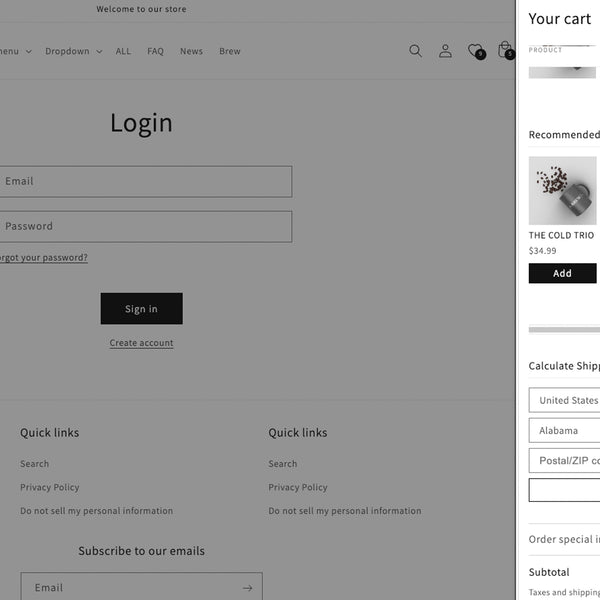 Dawn  14 Shipping Calculator  Dawn Theme Only