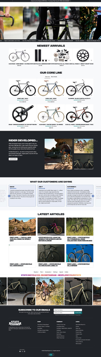 Showcase of website Storefront