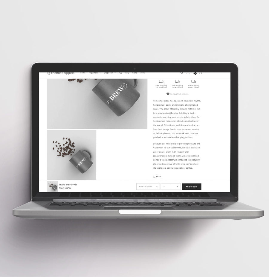 Sticky Add To Cart with Variant Option  for Dawn Theme