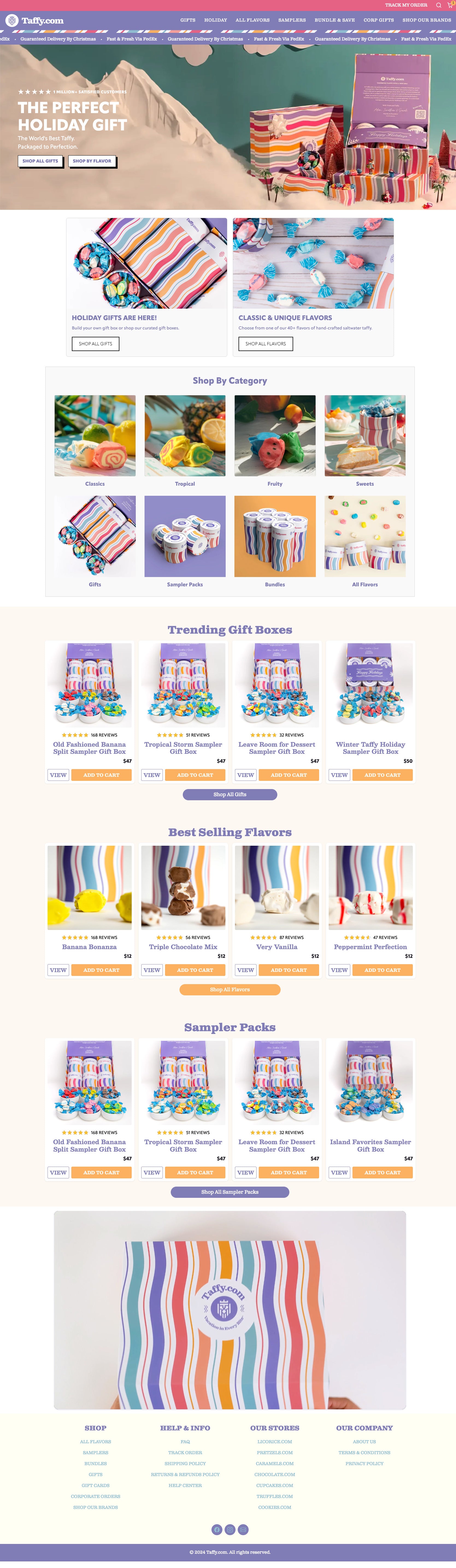 taffy-com homepage