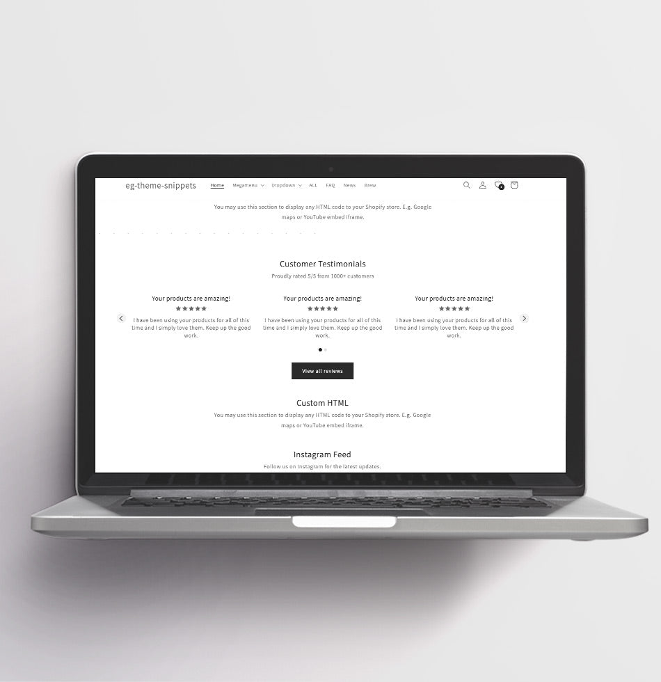 Shopify Testimonials For Dawn Theme